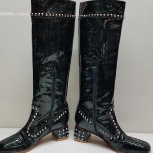 Maryam Nassir Zadeh Kiki Studded Knee High Boots EUC Size 38